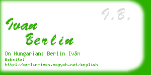 ivan berlin business card